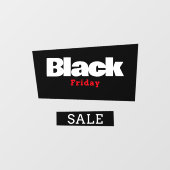Panneau moderne tendance Black Friday Rouge & Blac (Feuille)