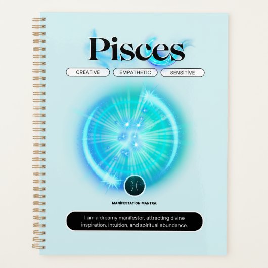 Panneau moderne Zodiac Poissons Citation Élément d (Devant)