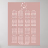 Panneau Monogramme Mariage du tableau de sièges (Devant)