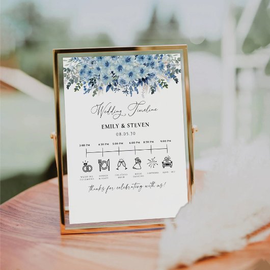 Panneau Montage Mariage Boho bleu