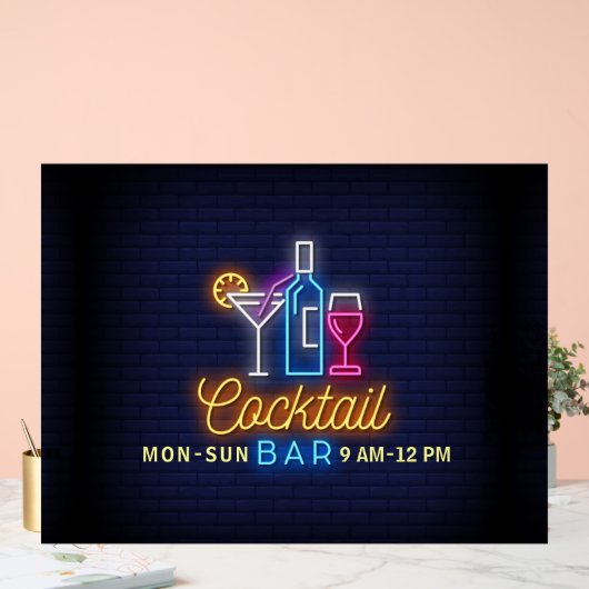 Panneau néon C0cktail (Mariage)