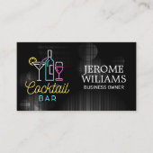 Panneau néon | Cocktail Bar Carte de visite (Devant)