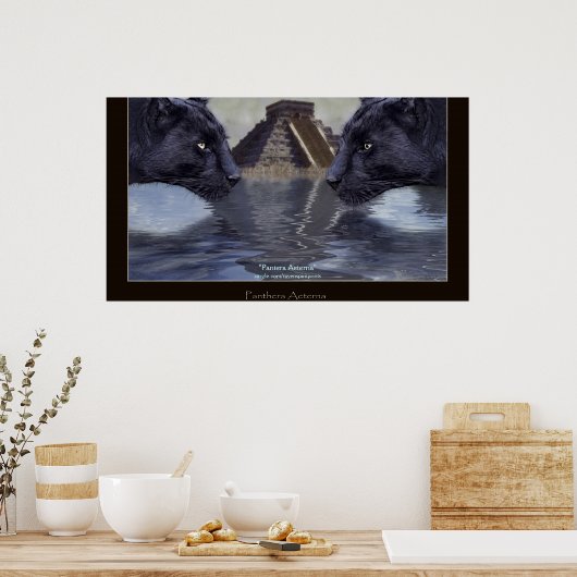 PANNEAU NOIR & CHICHEN ITZA Poster (Cuisine)