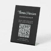 Panneau noir du code QR du script de signature de  (Recto)