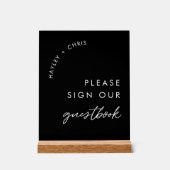 Panneau noir Notre livre d'or Mariage acrylique (Recto)