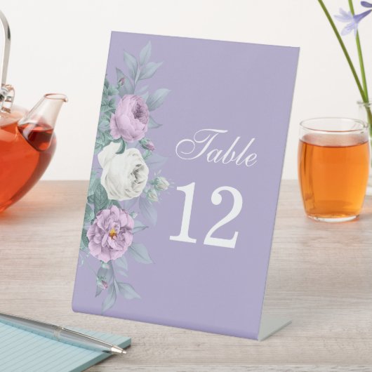 Panneau Numéro de la table de Mariage violet Laven (In SItu)