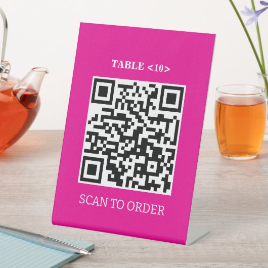 Panneau Numéro de table, analyse du code QR pour c (In SItu)