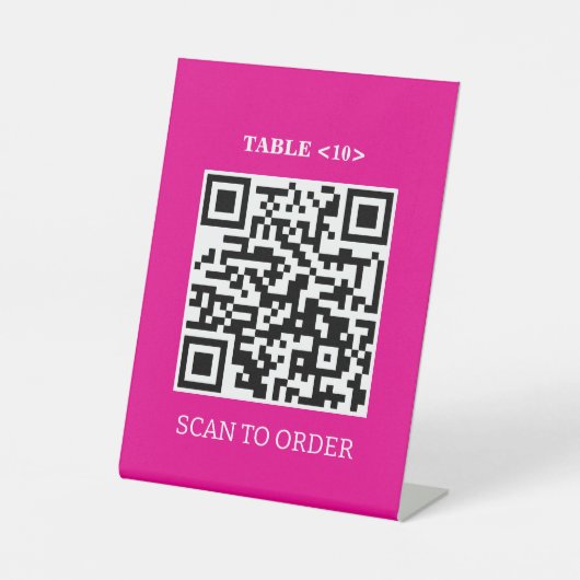 Panneau Numéro de table, analyse du code QR pour c (Recto)