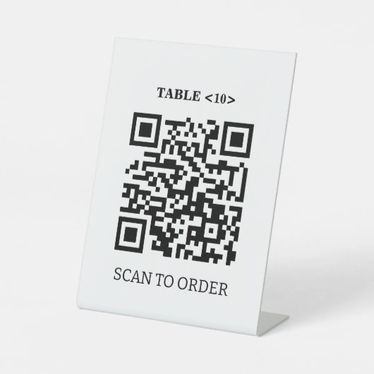 Panneau Numéro de table, analyse du code QR pour c (Recto)