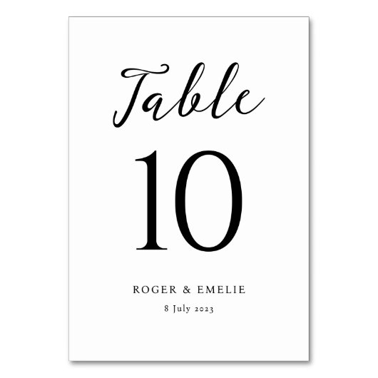 Panneau Numéro de table Classic Mariage (Par défaut)