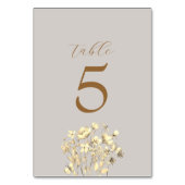 Panneau Numéro de table du Mariage de automne Boho (Dos)