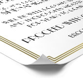 Panneau Open Bar Gatsby Art Déco Blanc Et Or 8x10 (Coin)