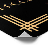 Panneau Open Bar Gatsby Art Déco Noir 18x24 (Coin)