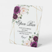 Panneau Open Bar violet et rose pâle (Recto)