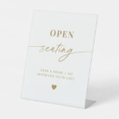 Panneau Or Open Seating Signal, Trouvez Votre Sièg (Recto)