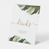 Panneau Palm Tropical Floral Douche Boissons (Recto)