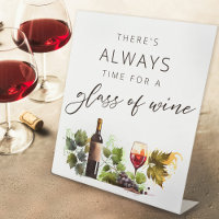 Panneau pays dégustation de vin chic