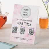 Panneau Pedestal Aquarelle rose (In SItu)