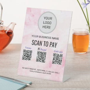 Panneau Pedestal Aquarelle rose