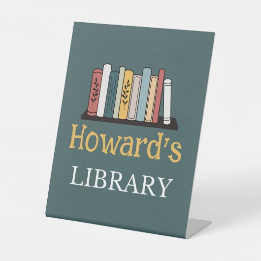 Panneau Pedestal - Bibliothèque - Personnalisé - A (Recto)