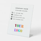 Panneau Pedestal du logo d'entreprise personnalisé (Recto)