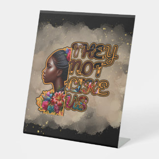 Panneau Pedestal en plastique 10" x 12" "Ils ne no