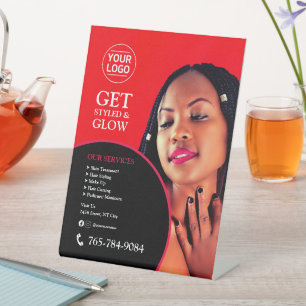 Panneau Pedestal Personnalisé Salon Services