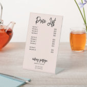 Panneau Pedestal rose brosse du script de tarif (In SItu)