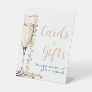 Panneau Perles et Prosecco Champagne Cartes et cad