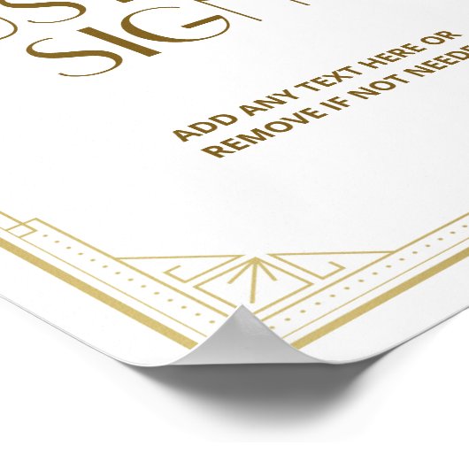 Panneau personnalisé Gatsby Roaring 20s Art Déco S (Coin)