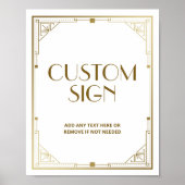 Panneau personnalisé Gatsby Roaring 20s Art Déco S (Devant)