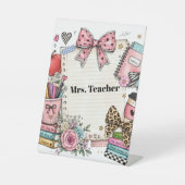 Panneau personnalisé pour enseignant, style mignon (Recto)