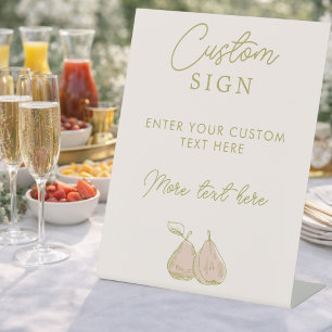 Panneau Personnalisé pour une Baby Shower "Poire P