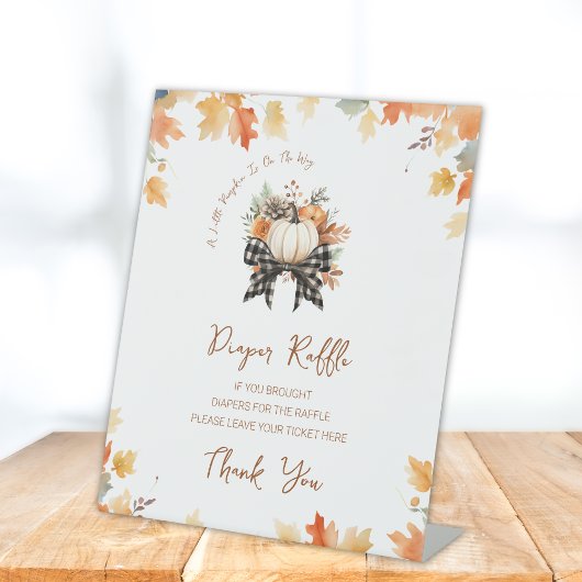 Panneau Petit Citrouille Baby shower d'automne