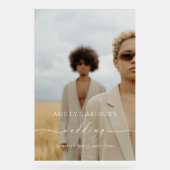 Panneau photo Mariage acrylique personnalisé (Recto)