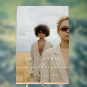 Panneau photo Mariage acrylique personnalisé (Neutre)