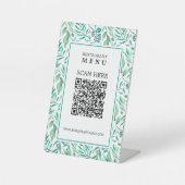 Panneau piédestal de menu numérique avec code QR e (Recto)