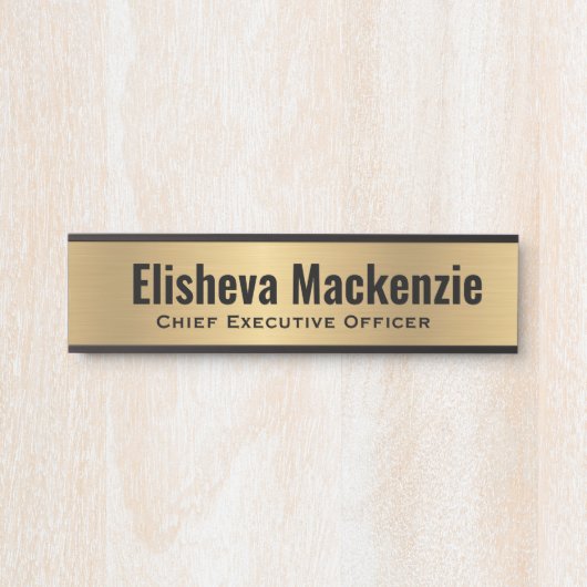 Panneau Plaque de nom de la porte de bureau Faux G (Devant)