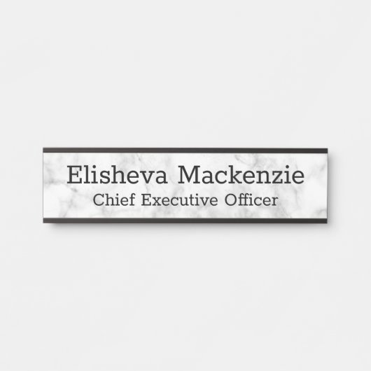 Panneau Plaque de nom de la porte de bureau - Marb (Devant)