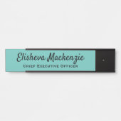 Panneau Plaque de nom de la porte de bureau - Turq (Devant)