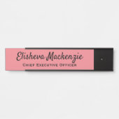 Panneau Plaque de signalisation du nom de la porte (Devant)