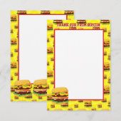 Panneau plat Deux faces Cheeseburger Merci Cartes (Devant / Derrière)