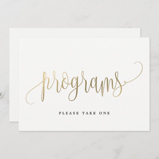 Panneau Programmes - Jolie calligraphie (Devant / Derrière)