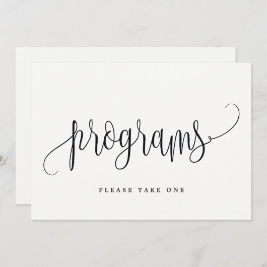 Panneau Programmes - Jolie calligraphie (Devant / Derrière)