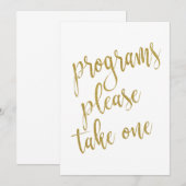 Panneau Programmes Prenez-en un Or Abordable (Devant / Derrière)