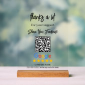 Panneau publicitaire en acrylique pour QR code de  (Neutre)