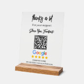 Panneau publicitaire en acrylique pour QR code de  (Angle)