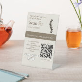 Panneau QR Code de Menu Neutre | Menu Numérique (In SItu)