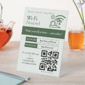 Panneau QR Code de mot de passe WiFi propre | Wi‑F (In SItu)