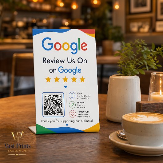 Panneau QR Code de Réputation en Ligne Avis Google